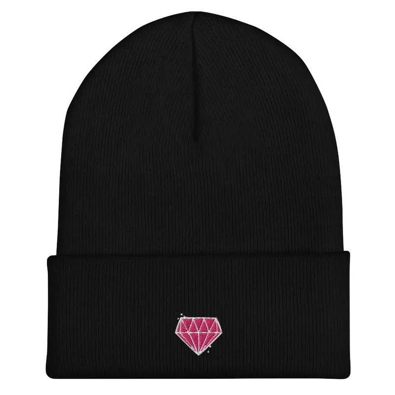 Pink diamond beanie