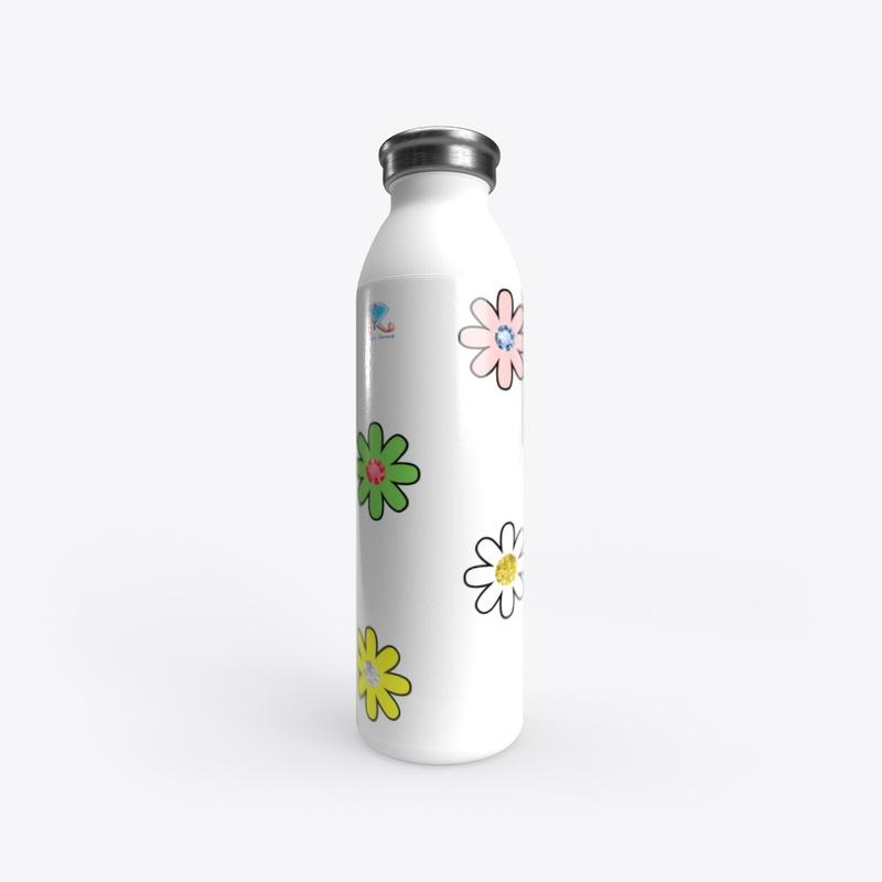 Multi Diamond Flower Water Bottle