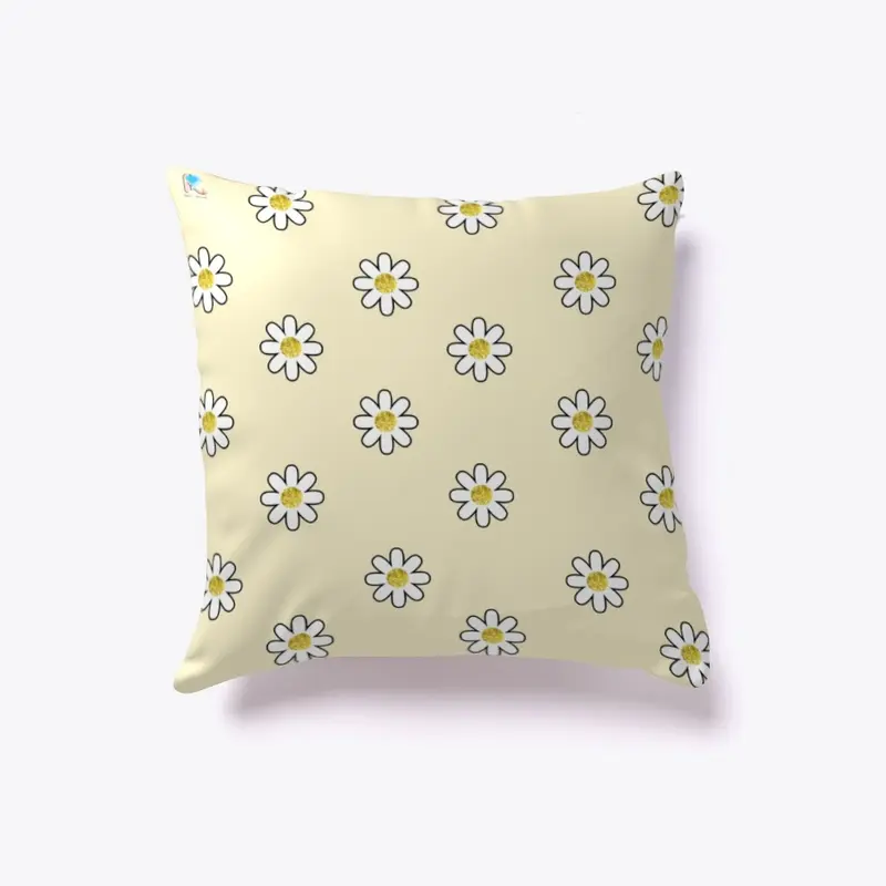 White Diamond Flower PIllow